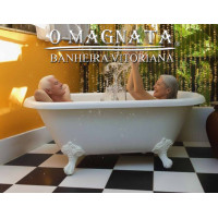 Banheira Vitoriana de Imersão Romance Dupla com Pés Brancos 1,72m Banheira Vitoriana de Imersão Romance Dupla com Pés Brancos 1,72m